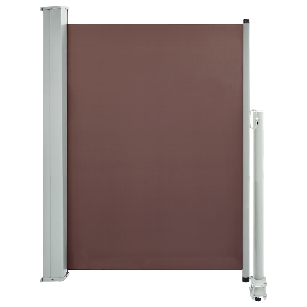 Uttrekkbar sidemarkise 100x300 cm brun