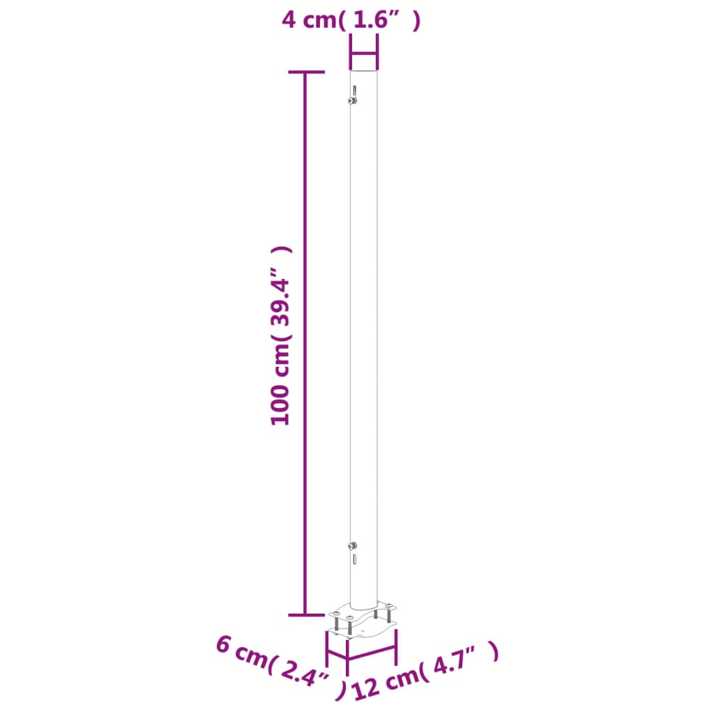 Uttrekkbar sidemarkise 160x300 cm brun