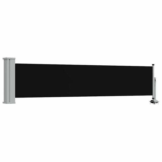 Uttrekkbar sidemarkise 60x300 cm svart vidaXL