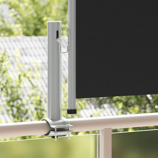 Uttrekkbar sidemarkise 60x300 cm svart vidaXL