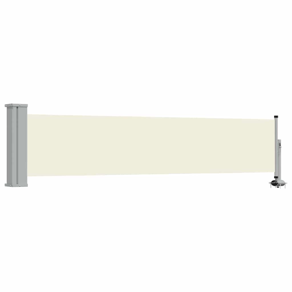 Uttrekkbar sidemarkise 60x300 cm kremhvit