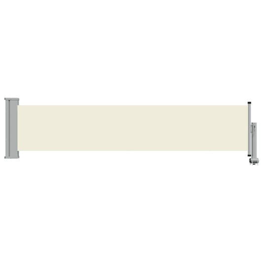 Uttrekkbar sidemarkise 60x300 cm kremhvit