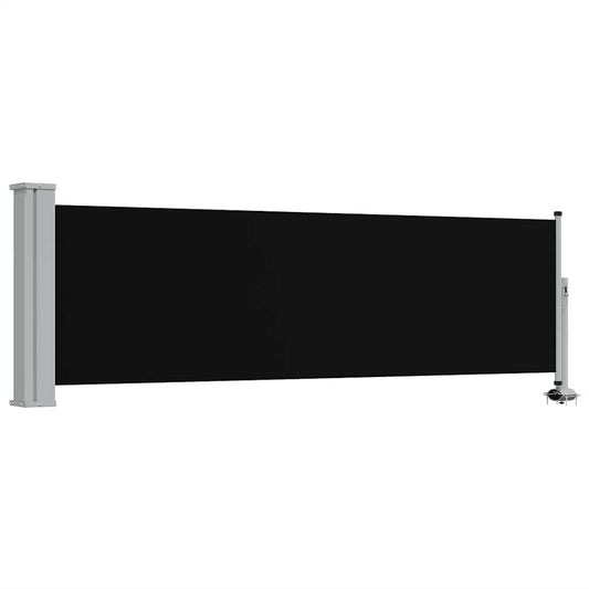 Uttrekkbar sidemarkise 80x300 cm svart vidaXL