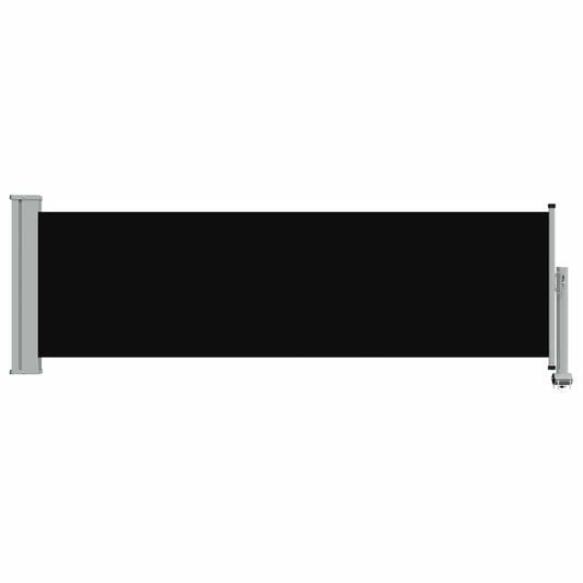 Uttrekkbar sidemarkise 80x300 cm svart vidaXL