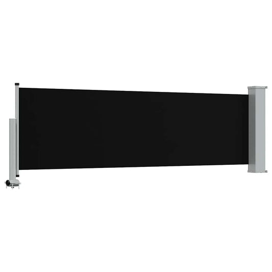 Uttrekkbar sidemarkise 80x300 cm svart vidaXL