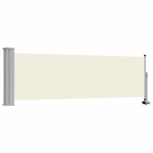 Uttrekkbar sidemarkise 80x300 cm kremhvit vidaXL
