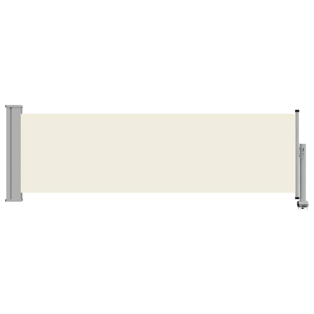 Uttrekkbar sidemarkise 80x300 cm kremhvit vidaXL