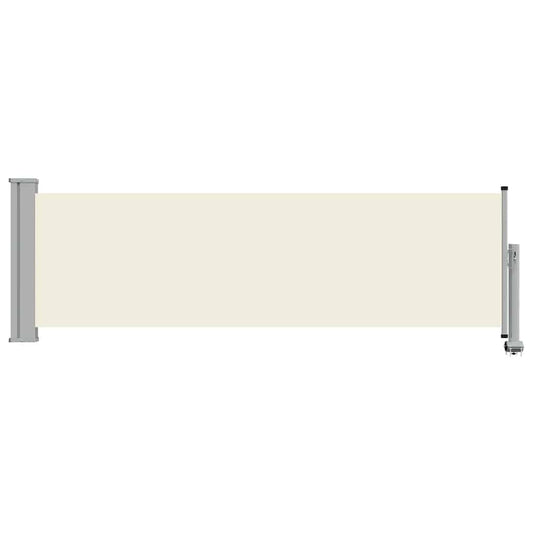 Uttrekkbar sidemarkise 80x300 cm kremhvit vidaXL