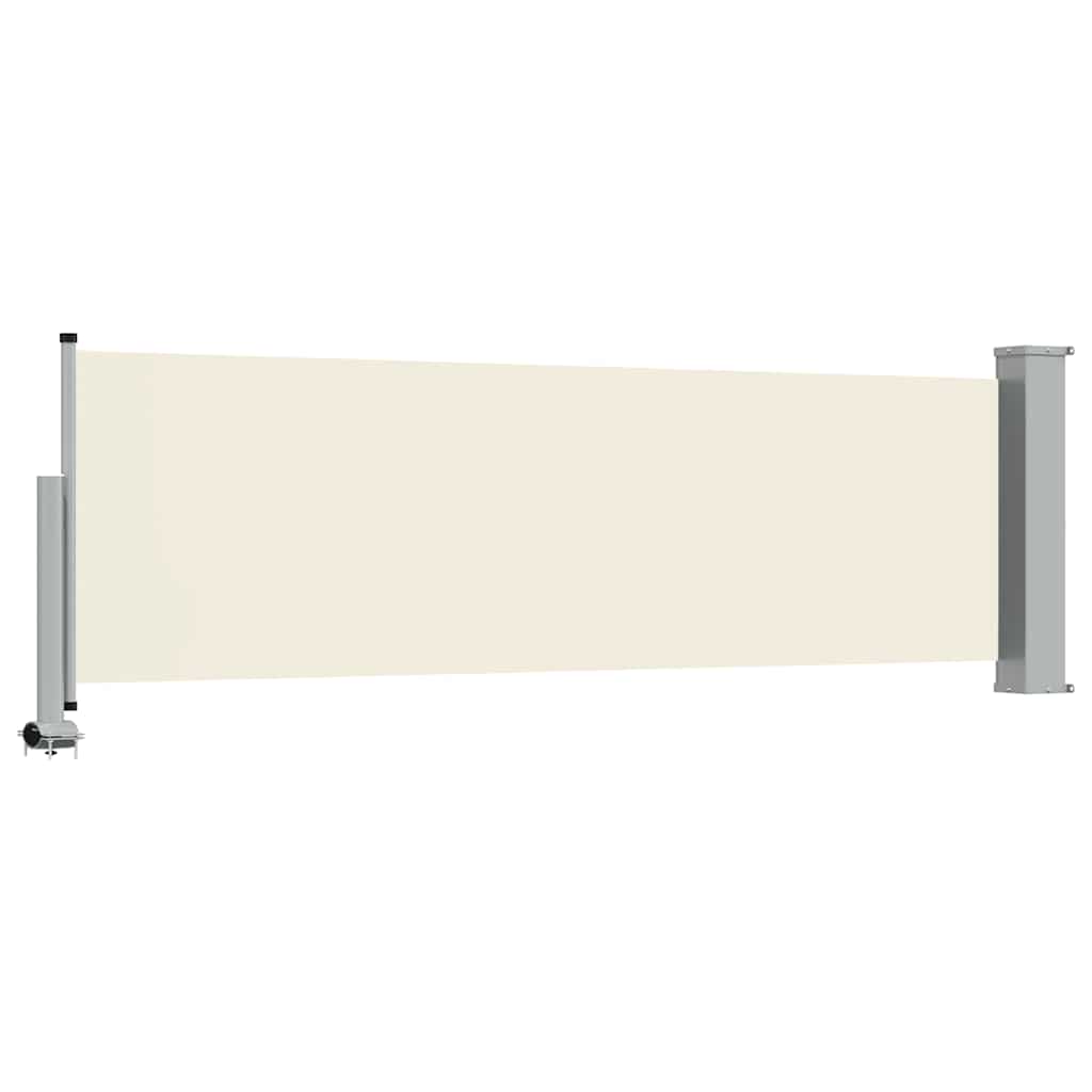 Uttrekkbar sidemarkise 80x300 cm kremhvit vidaXL