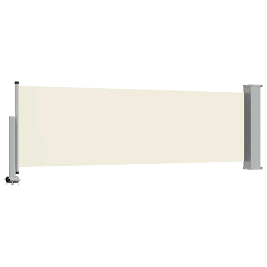 Uttrekkbar sidemarkise 80x300 cm kremhvit vidaXL