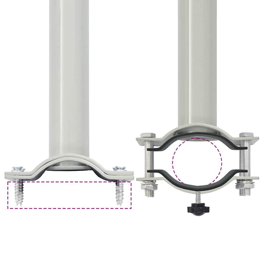 Uttrekkbar sidemarkise 80x300 cm kremhvit vidaXL