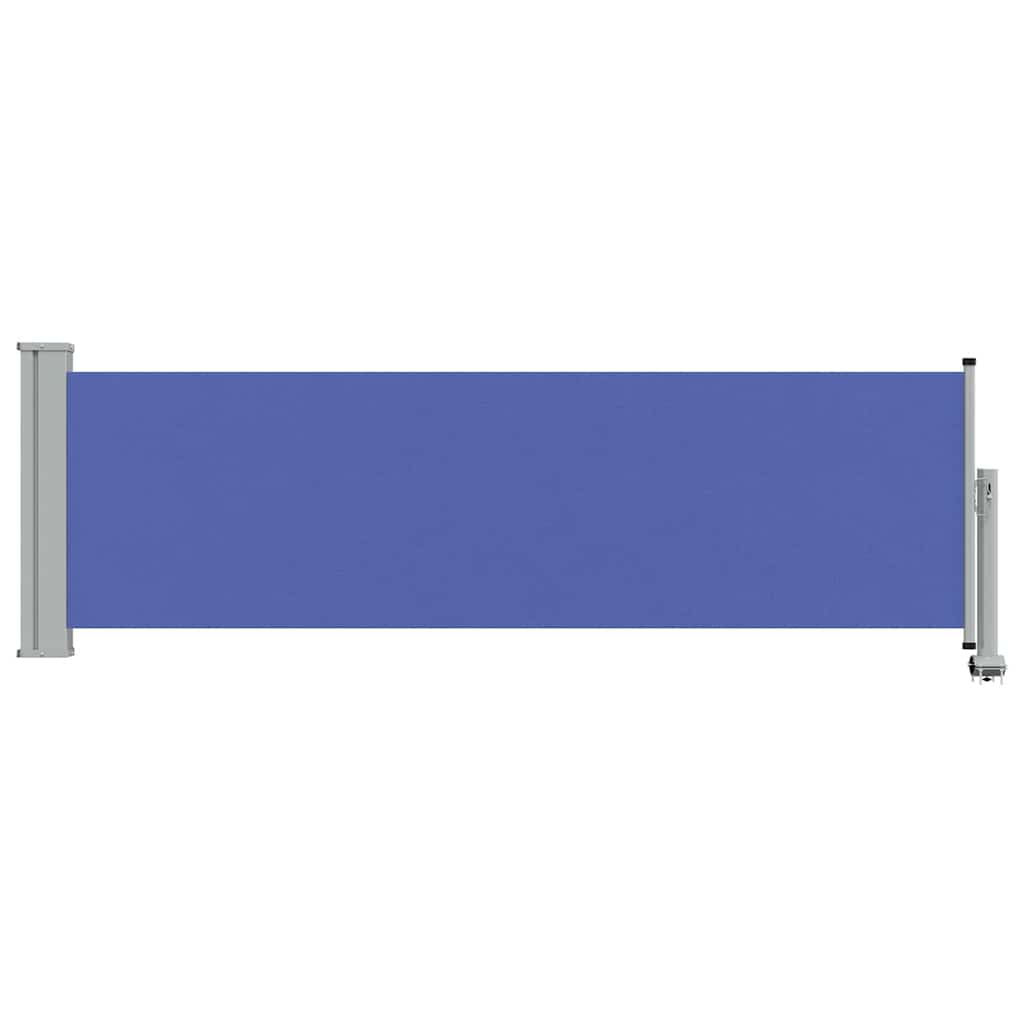 Uttrekkbar sidemarkise 80x300 cm blå