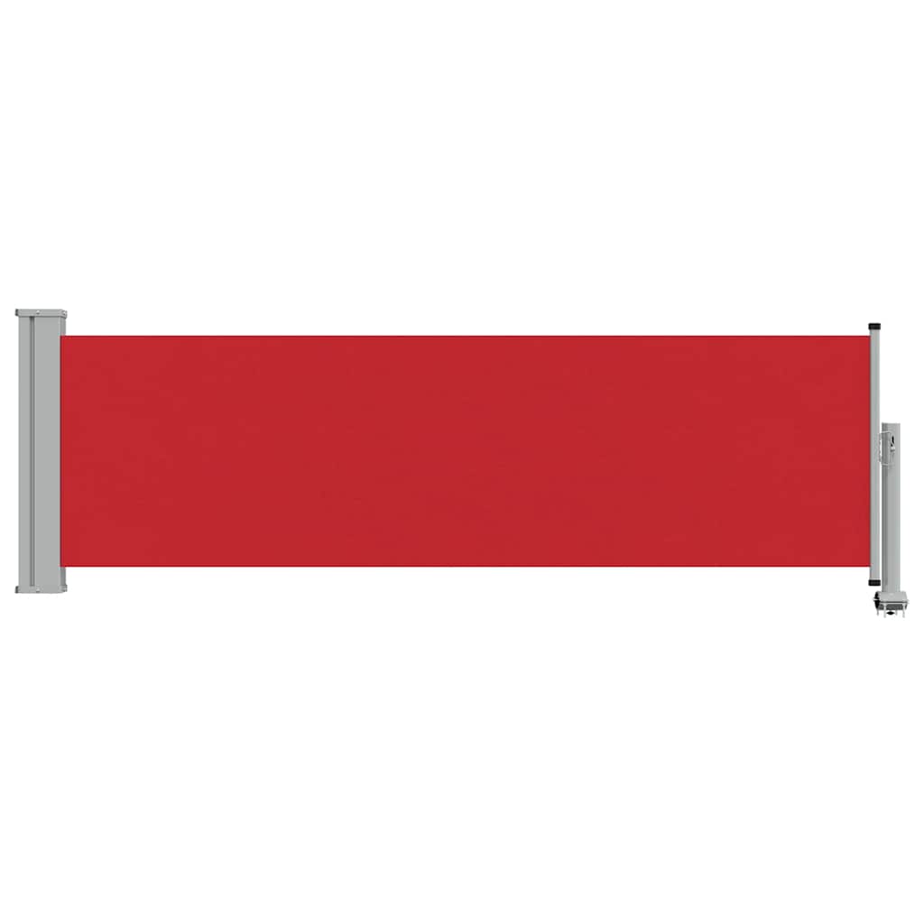 Uttrekkbar sidemarkise 80x300 cm rød