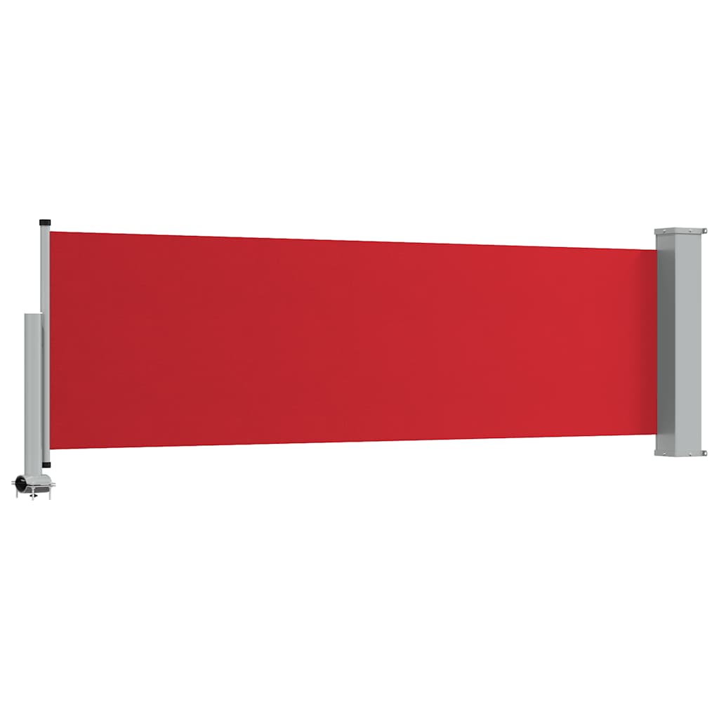 Uttrekkbar sidemarkise 80x300 cm rød