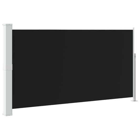 Uttrekkbar sidemarkise 170x300 cm svart