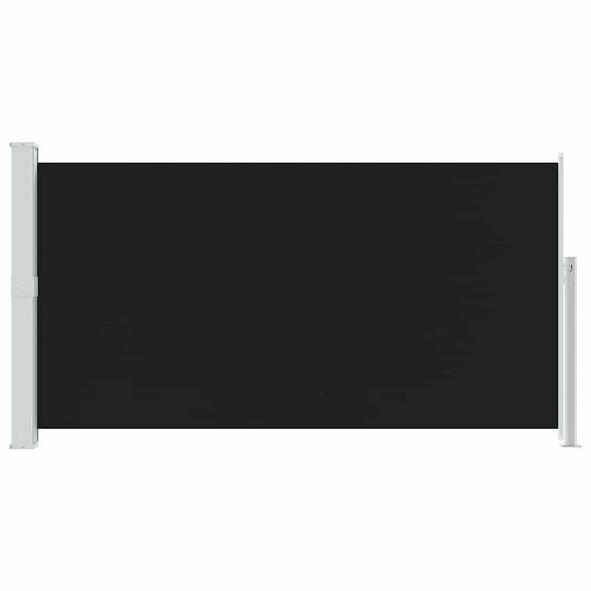 Uttrekkbar sidemarkise 170x300 cm svart