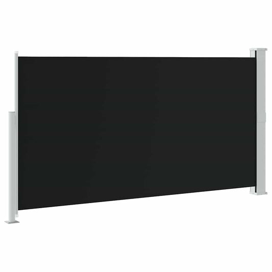Uttrekkbar sidemarkise 170x300 cm svart