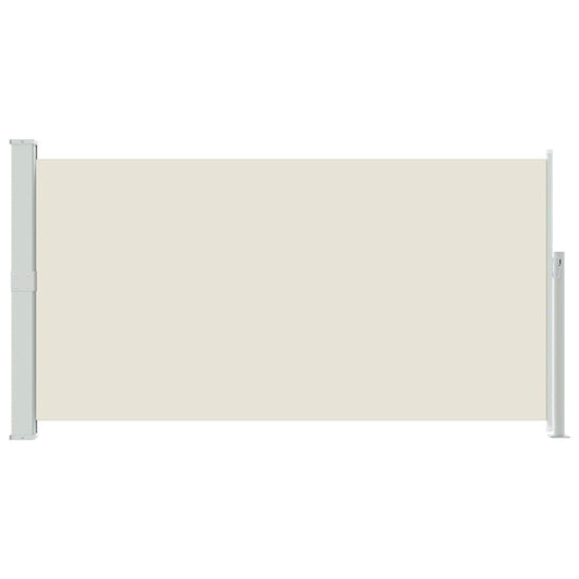 Uttrekkbar sidemarkise 170x300 cm kremhvit