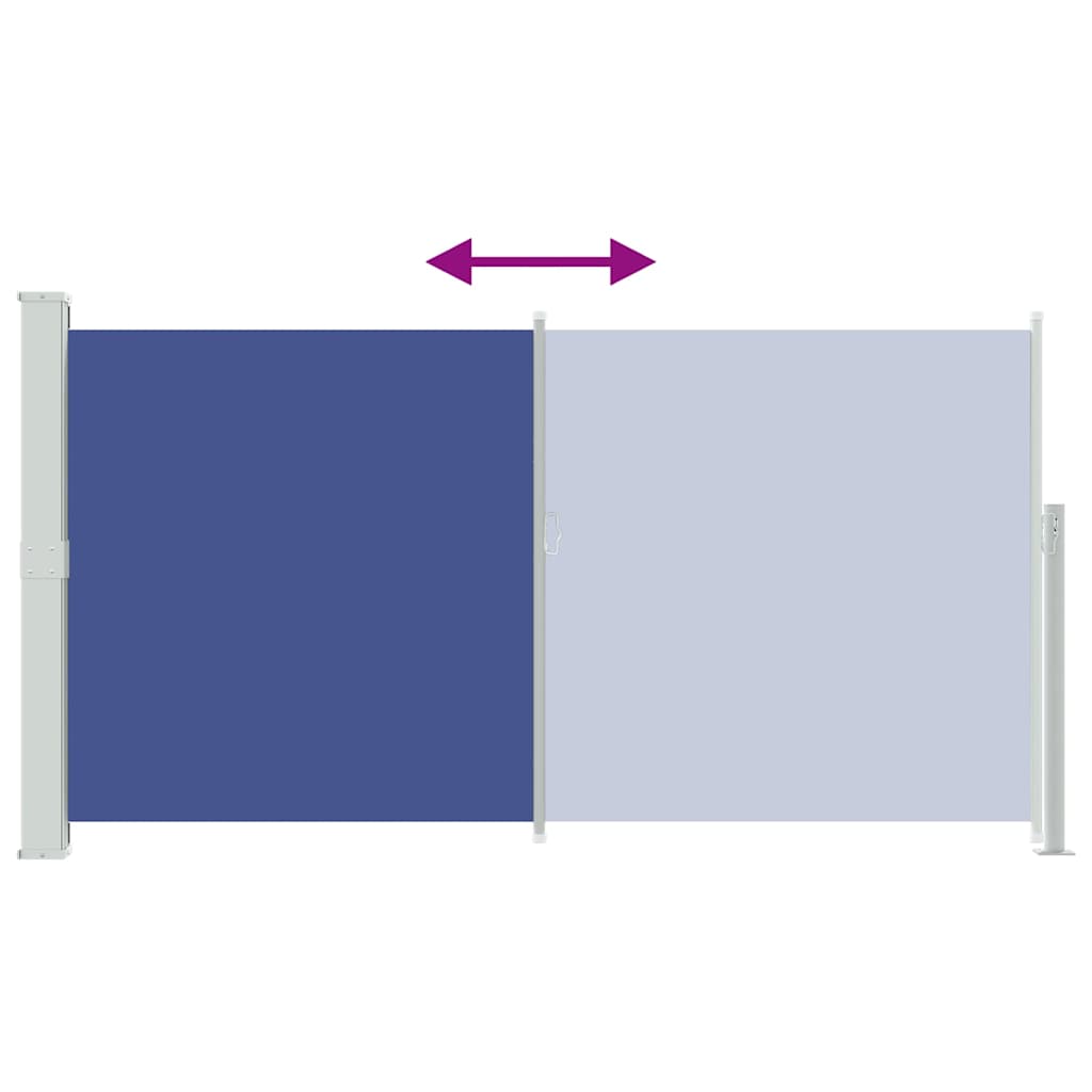 Uttrekkbar sidemarkise 170x300 cm blå