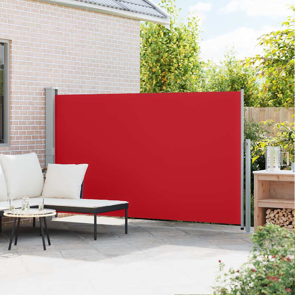Uttrekkbar sidemarkise 170x300 cm rød