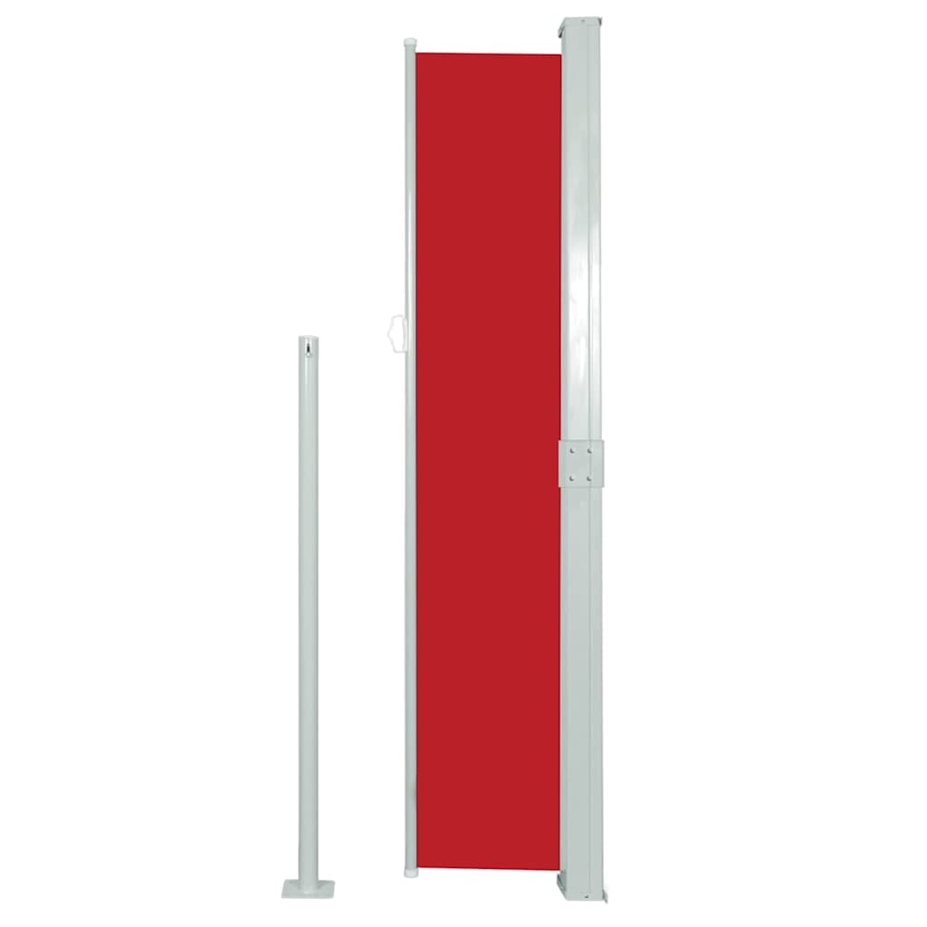 Uttrekkbar sidemarkise 170x300 cm rød