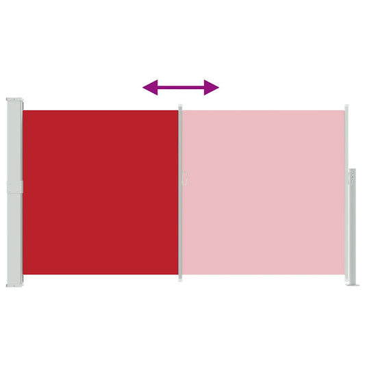Uttrekkbar sidemarkise 170x300 cm rød