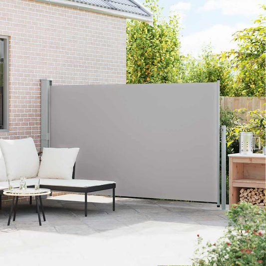Uttrekkbar sidemarkise 170x300 cm grå