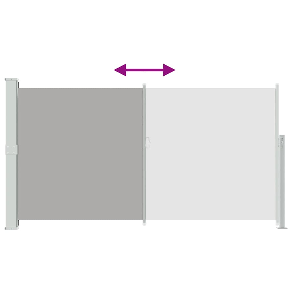 Uttrekkbar sidemarkise 170x300 cm grå