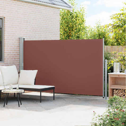 Uttrekkbar sidemarkise 170x300 cm brun