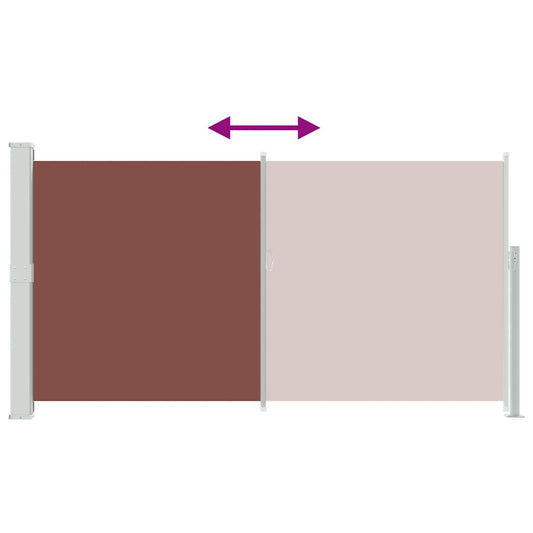 Uttrekkbar sidemarkise 170x300 cm brun