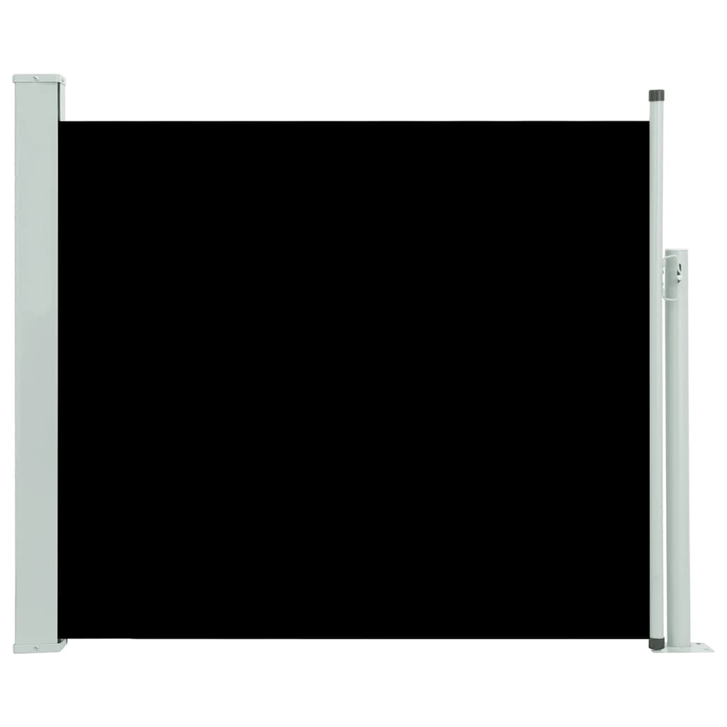 Uttrekkbar sidemarkise 100x300 cm svart