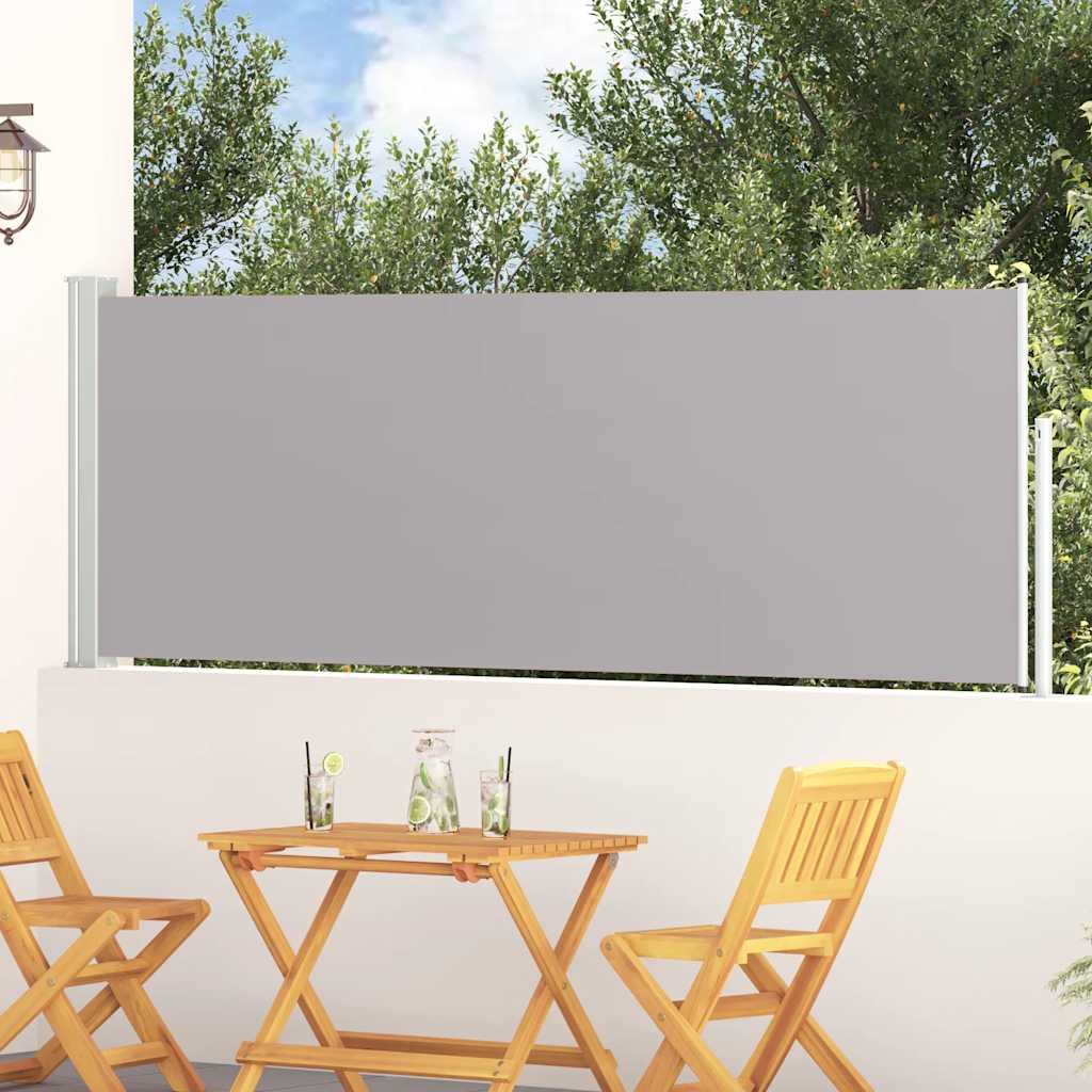 Uttrekkbar sidemarkise 100x300 cm grå vidaXL