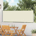 Uttrekkbar sidemarkise 100x500 cm kremhvit vidaXL