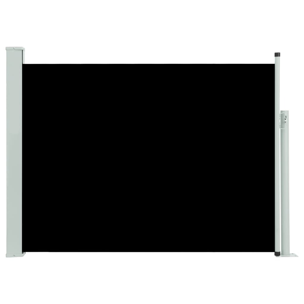 Uttrekkbar sidemarkise 120x500 cm svart