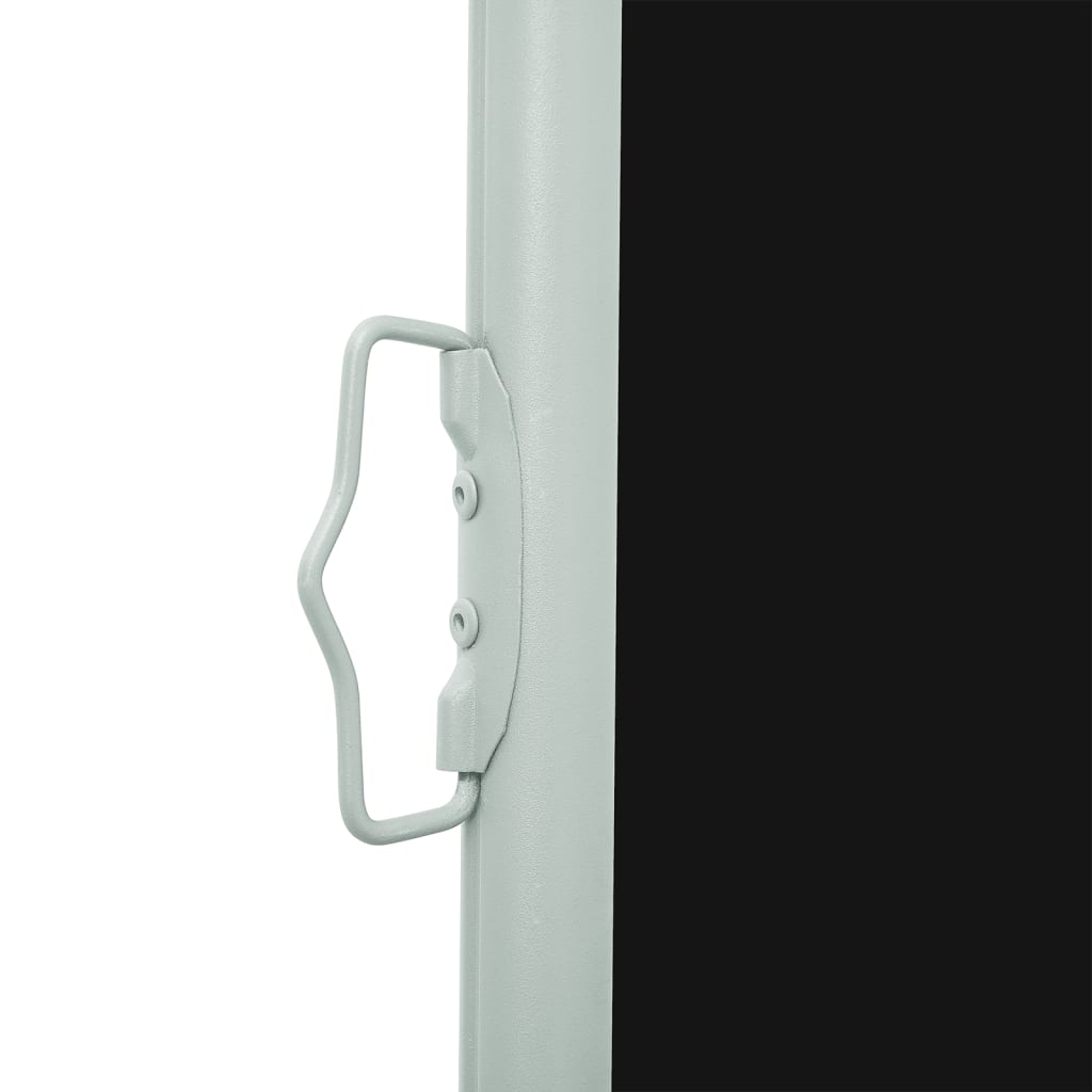 Uttrekkbar sidemarkise 120x500 cm svart