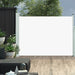 Uttrekkbar sidemarkise 120x500 cm kremhvit
