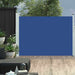Uttrekkbar sidemarkise 120x500 cm blå