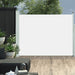 Uttrekkbar sidemarkise 140x500 cm kremhvit