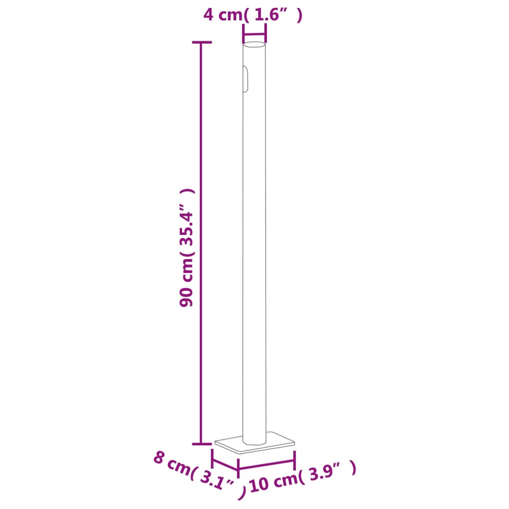 Uttrekkbar sidemarkise 140x500 cm brun