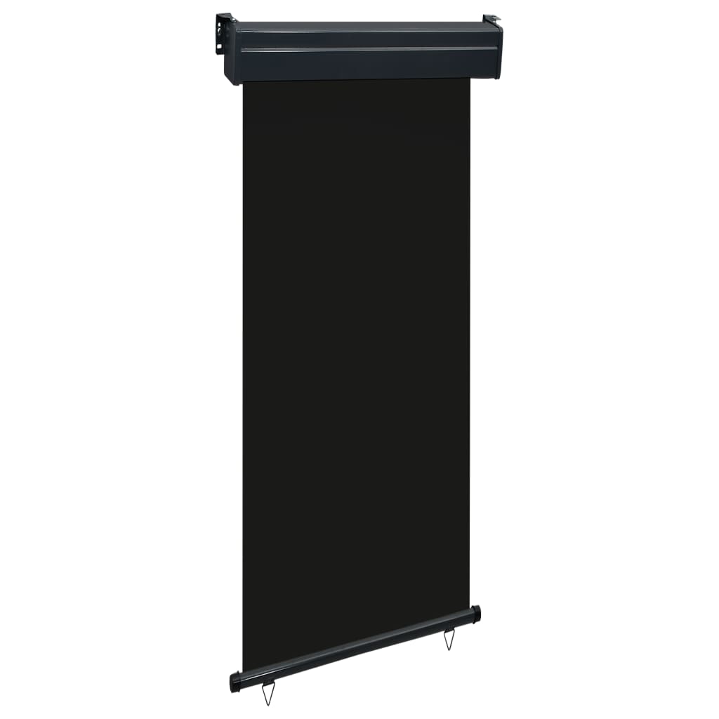 Sidemarkise for balkong 80x250 cm svart