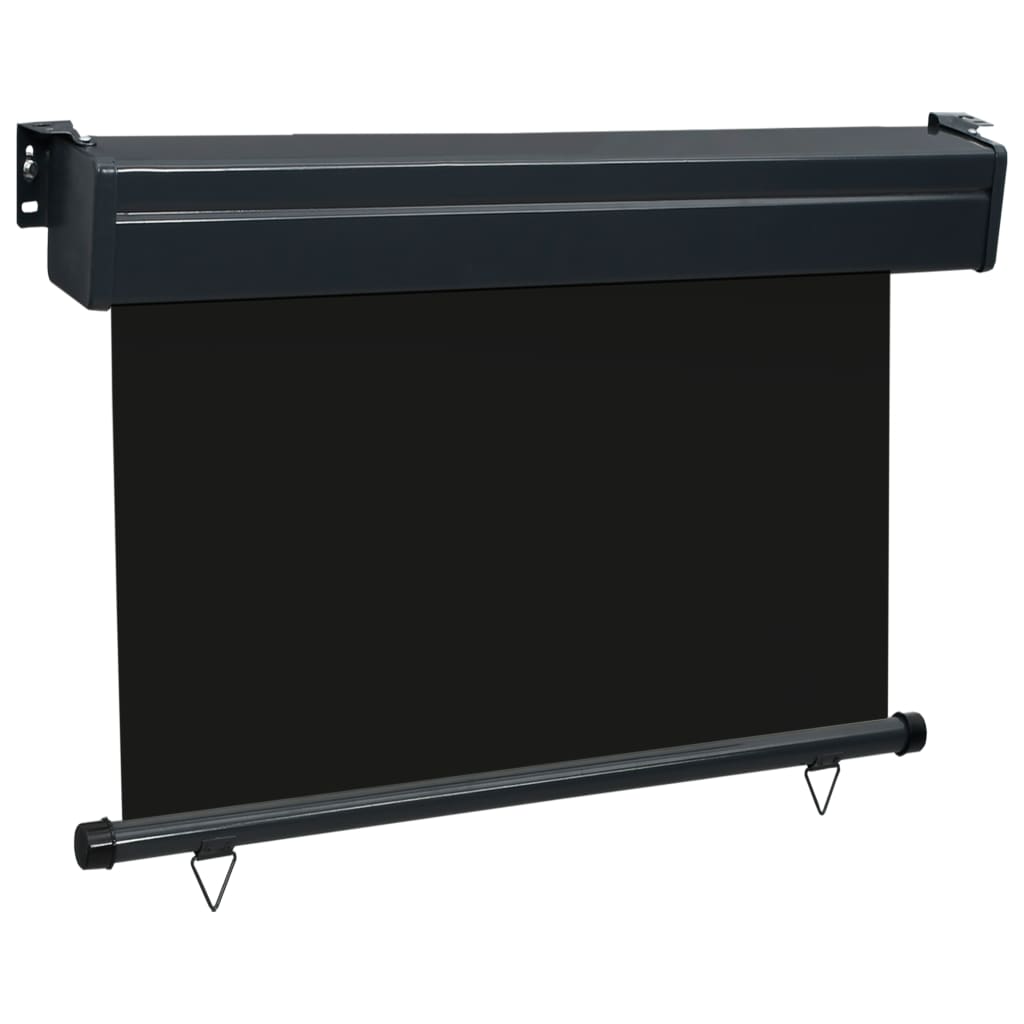 Sidemarkise for balkong 80x250 cm svart