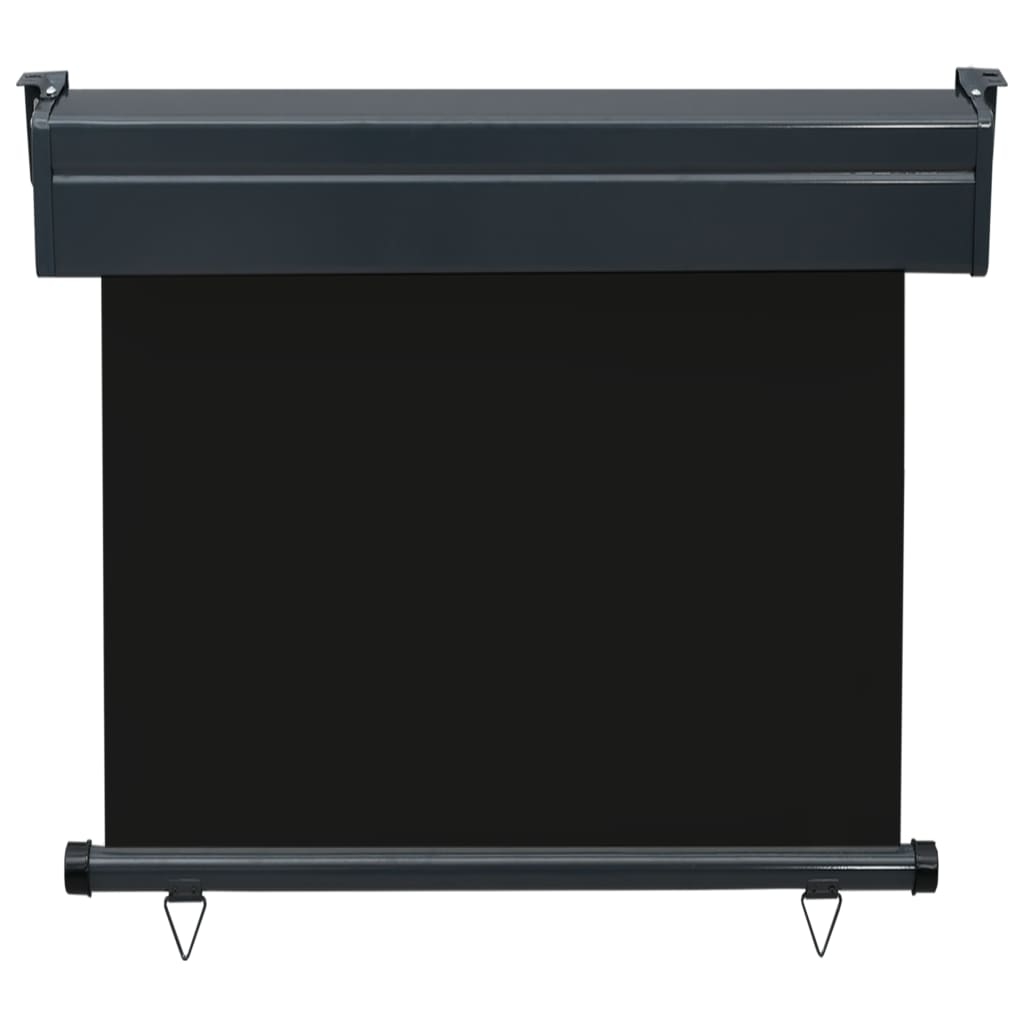 Sidemarkise for balkong 80x250 cm svart