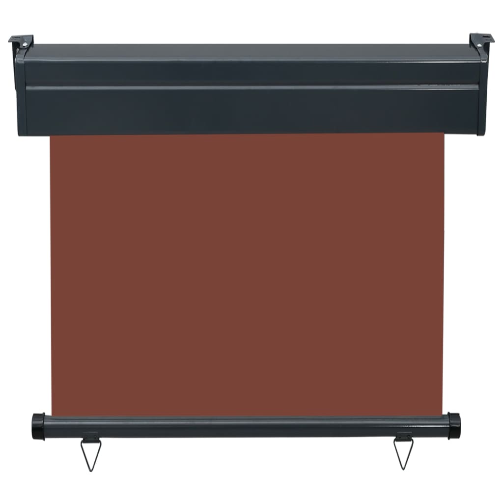 Sidemarkise for balkong 80x250 cm brun