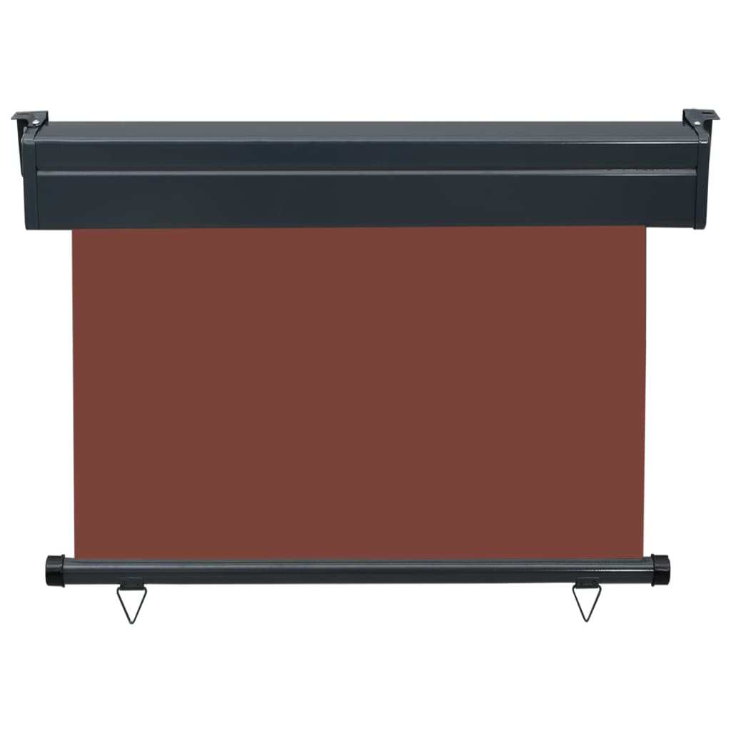Sidemarkise for balkong 100x250 cm brun