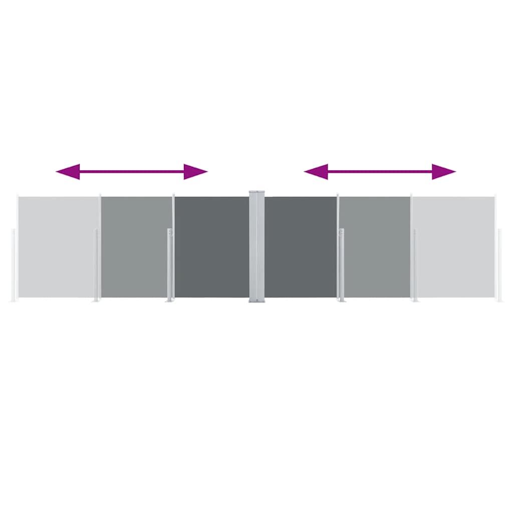 Uttrekkbar sidemarkise 100x600 cm antrasitt vidaXL