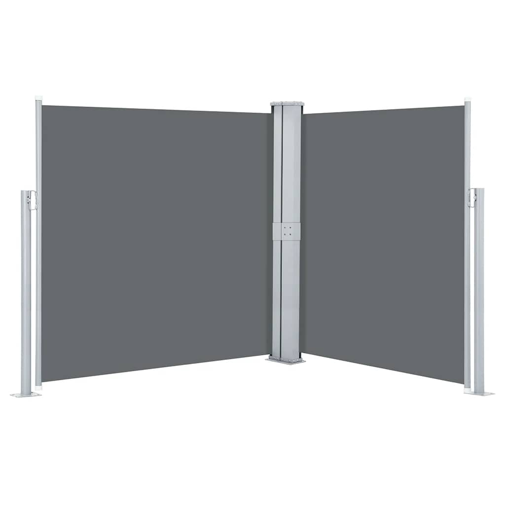 Uttrekkbar sidemarkise 140x600 cm antrasitt vidaXL