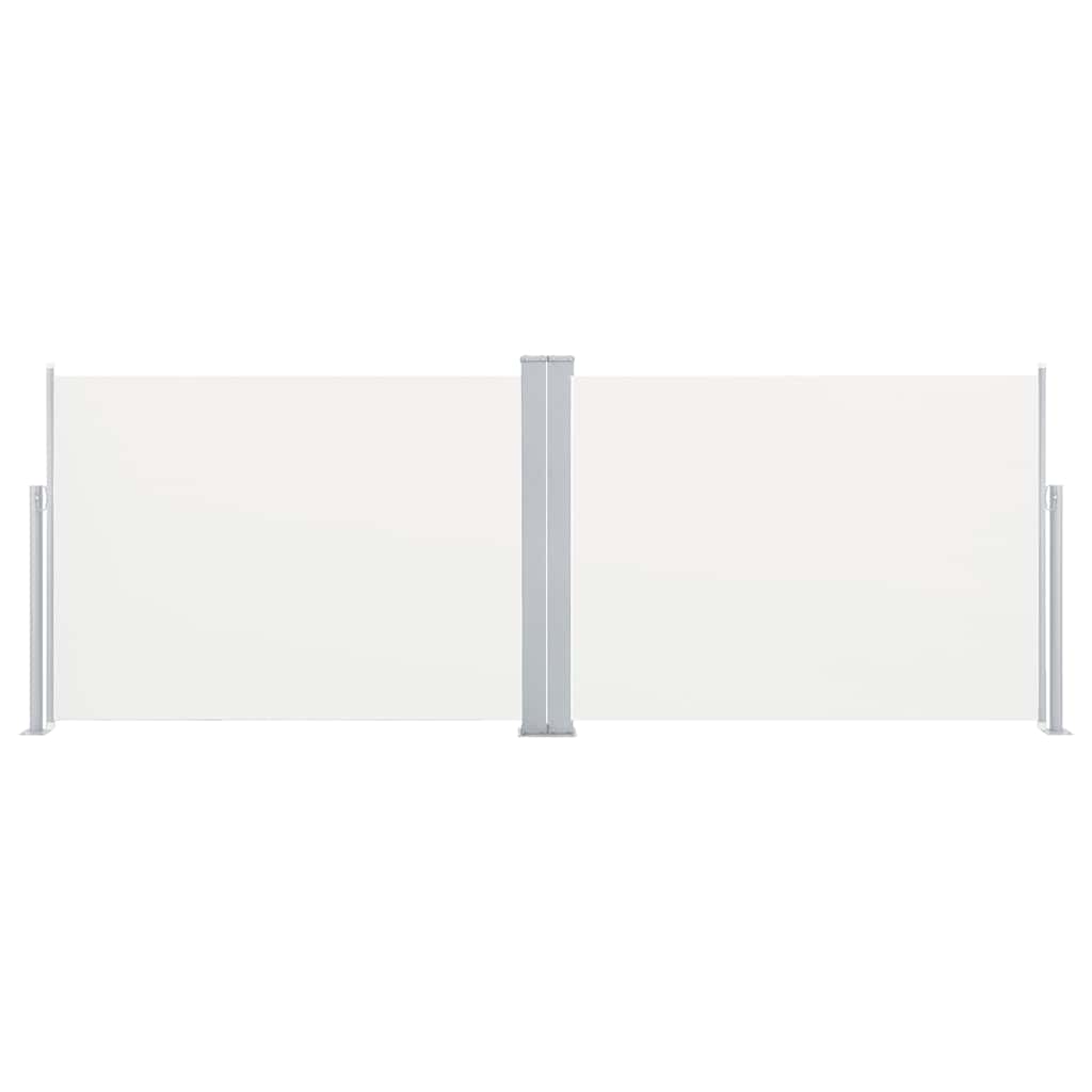 Uttrekkbar sidemarkise 120x1000 cm kremhvit