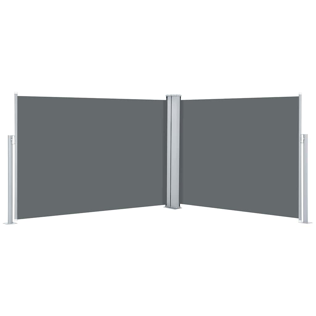 Uttrekkbar sidemarkise 120x1000 cm antrasitt vidaXL