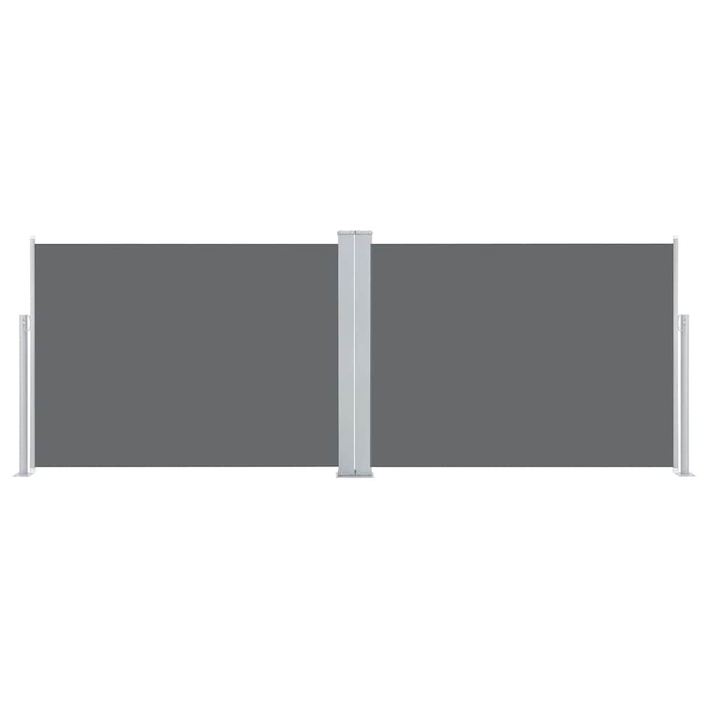 Uttrekkbar sidemarkise 120x1000 cm antrasitt vidaXL