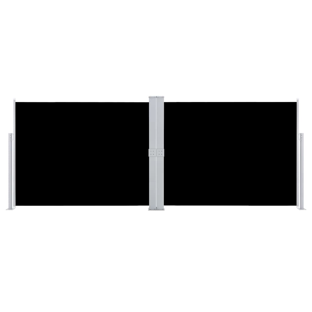 Uttrekkbar sidemarkise 140x1000 cm svart vidaXL